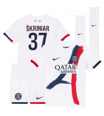 Paris Saint-Germain Milan Skriniar #37 Borta Kläder Barn 2024-25 Kortärmad (+ Korta byxor)